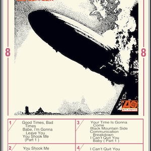 Led Zeppelin I - 18&quot;x24&quot; * Track Poster (Jimmy Page, Robert Plant, John Bonham, John Paul Jones)