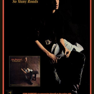 John Hammond &quot;So Many Roads&quot; 18&quot;x24&quot; &quot;Promo Poster&quot; Michael Bloomfield, Charlie Musselwhite, Robbie Robertson, Levon Helm, Garth Hudson
