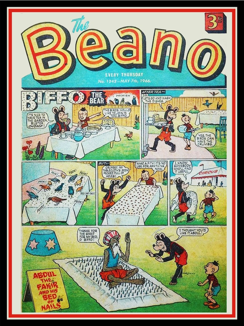 Eric Clapton John Mayall Beano Comic 1242 7th May, 1966 Comic Cover