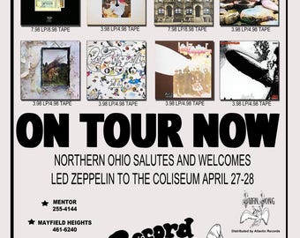 Led Zeppelin On Tour Poster
