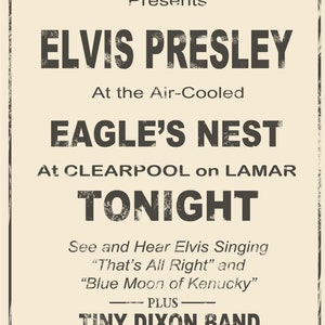 18&quot;x24&quot; Elvis Presley 1954 Repro Ad Poster (Elvis, Scotty Moore, DJ Fontana)