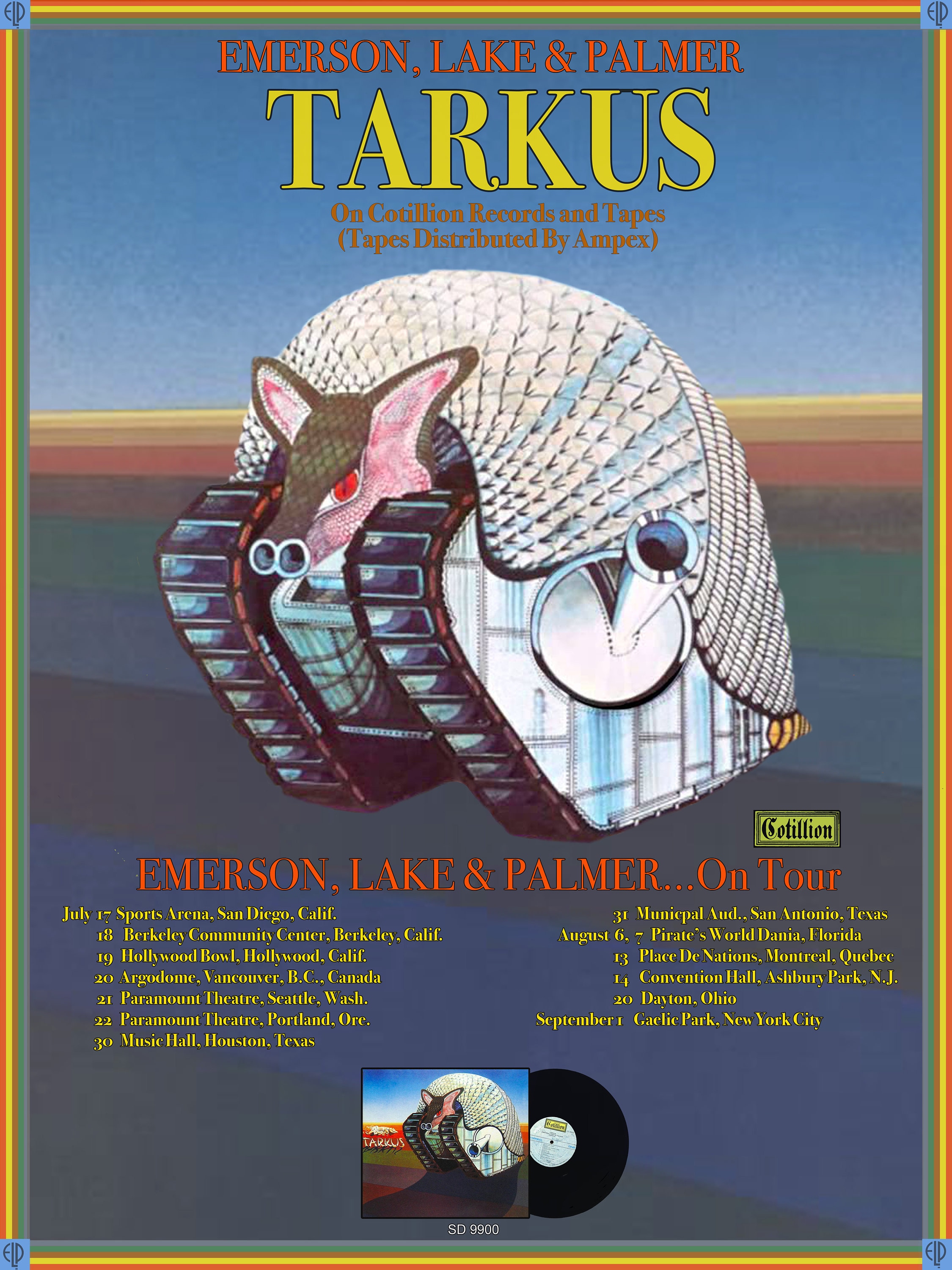 Emerson Lake & Palmer 18x24 tarkus Etsy