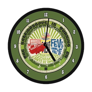 Jefferson Flugzeug, Kanne Hitze, Fever Tree 1967 Kaleidoskop #4, Typ 2, Repro Poster 8&quot; Wanduhr, San Francisco Psychedelisch