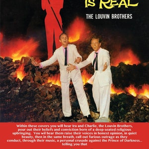Louvin Bros. 18"x24" "Satan Is Real" LP "Promo Poster" Charlie and Ira Louvin Nashville, Country Bluegrass