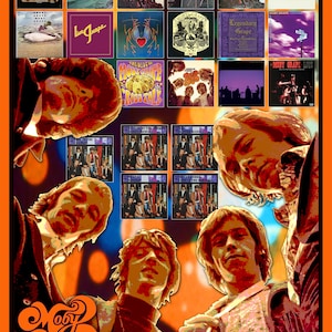 Moby Grape 18&quot;x24&quot; LP poster Skip Spence, Jefferson Airplane, Fillmore, 1960&#39;s San Francisco Psyche Rock