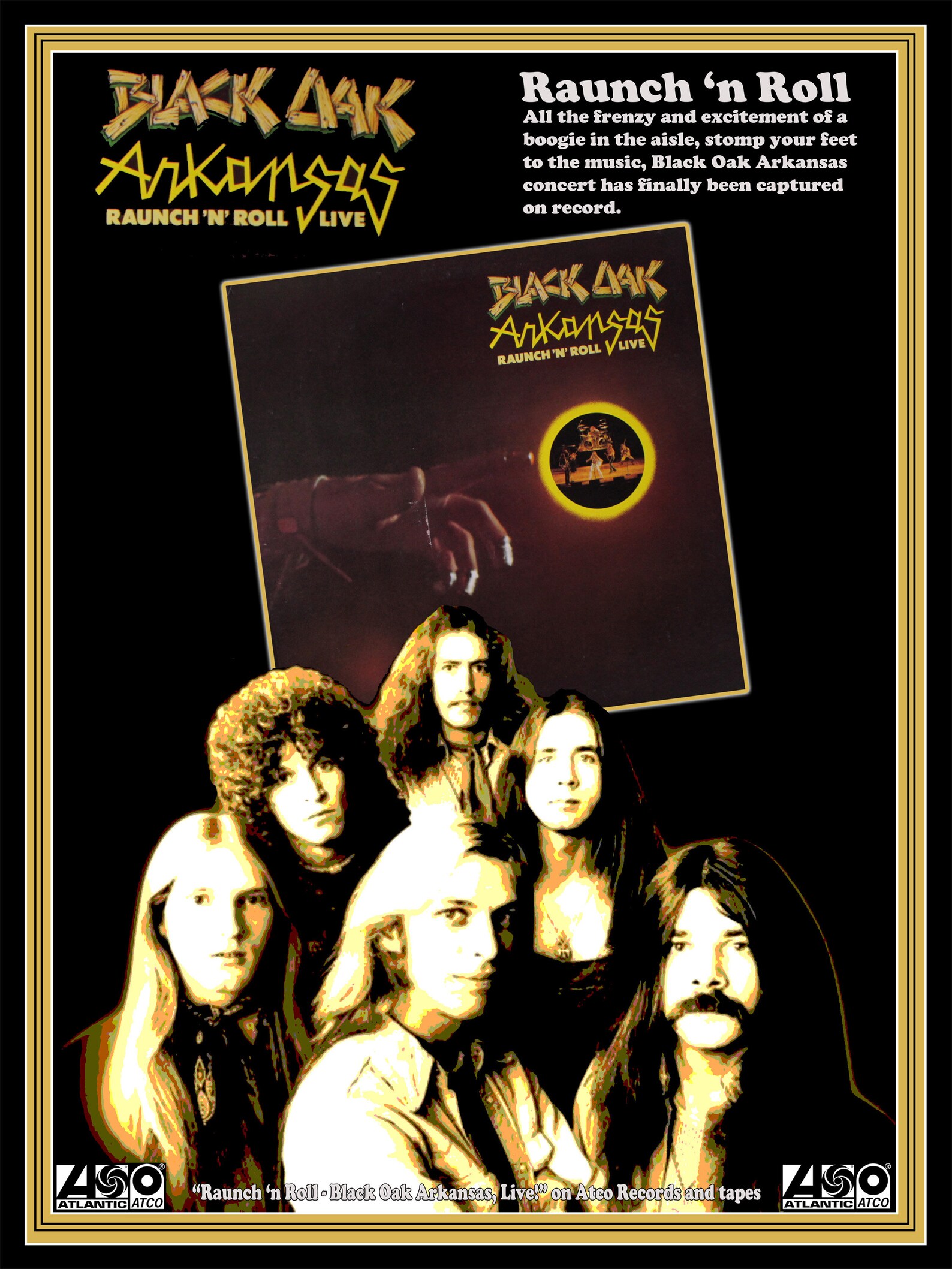 Black Oak Arkansas Raunch 'n Roll Jim Dandy Mangrum Poster Etsy