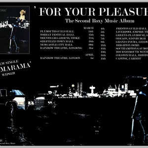18&quot;x24&quot; Roxy Music, Bryan Ferry, Brian Eno &#39;For Your Pleasure&#39; &quot;Promo&quot; Poster