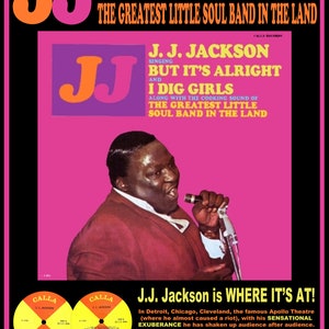18&quot;x24&quot; Full Color Poster J.J. Jackson &quot;It&#39;s Alright&quot; Soul Hit Album