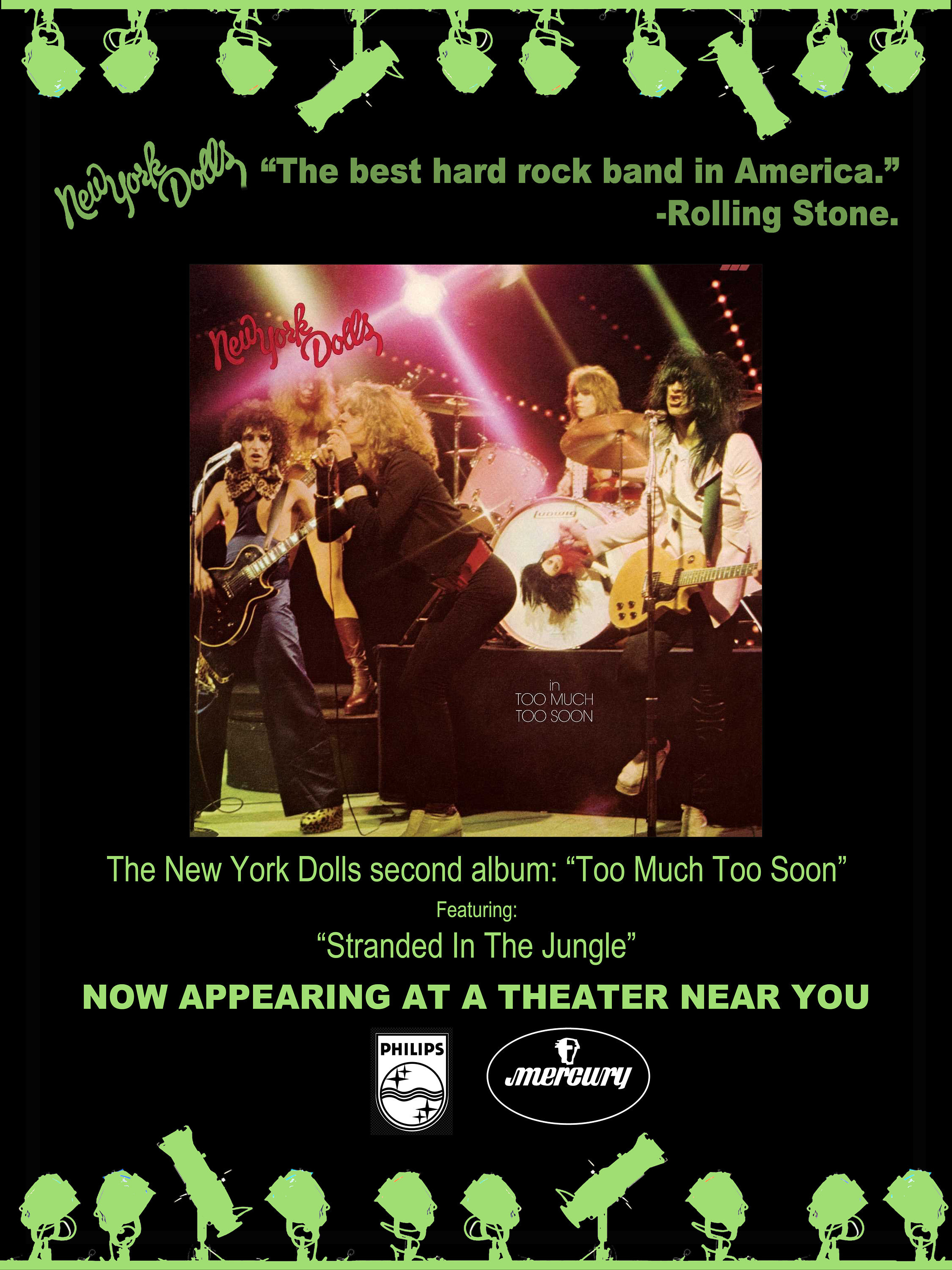 New York Dolls, David Johansen 18x24 