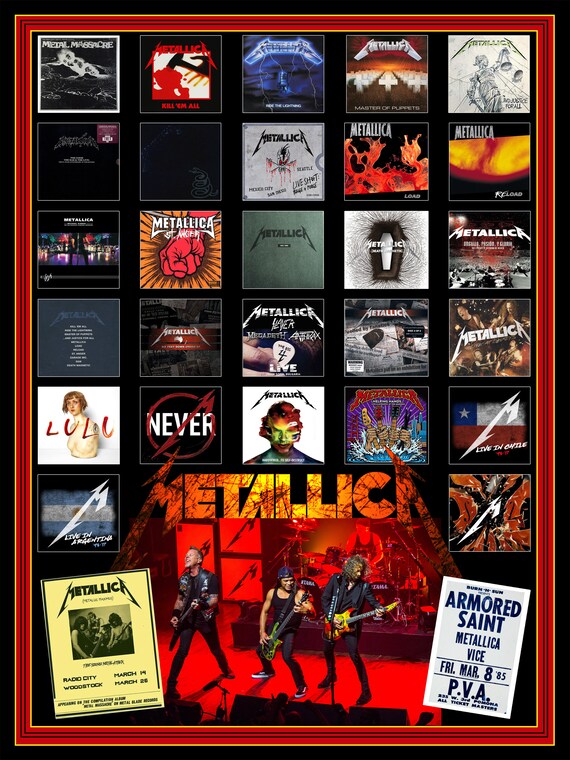 Metallica Poster Etsy