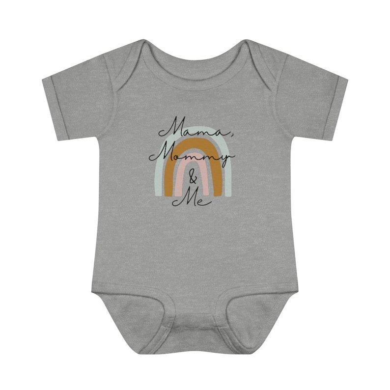mama, mommy and me baby bodysuit, two moms, pride baby bodysuit, lesbian pregnancy announcement image 2