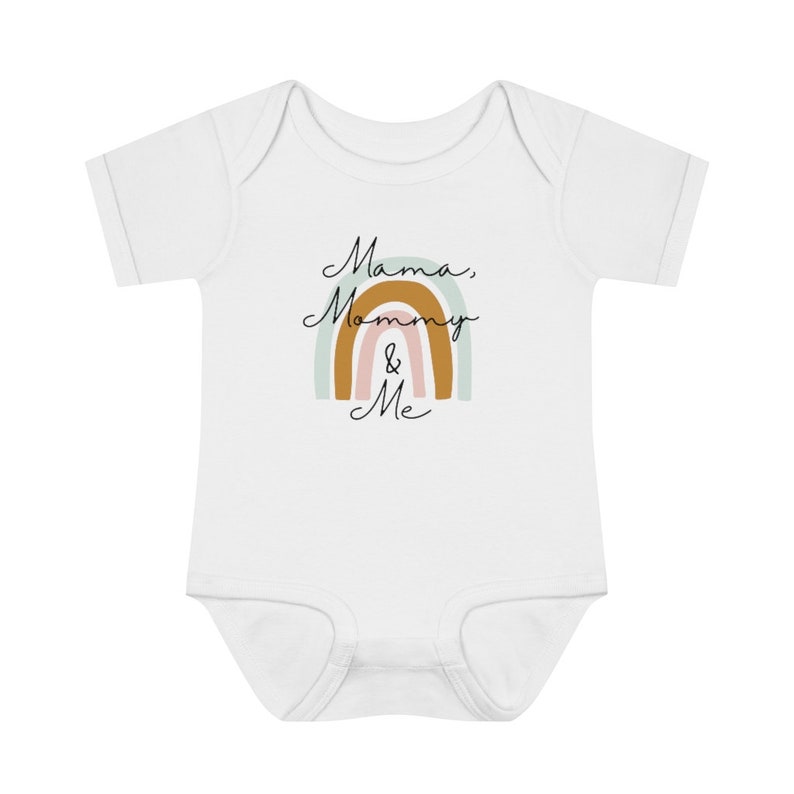 mama, mommy and me baby bodysuit, two moms, pride baby bodysuit, lesbian pregnancy announcement image 3
