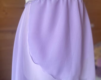 Lilac Chiffon wrap ballet Skirt, free scruncie