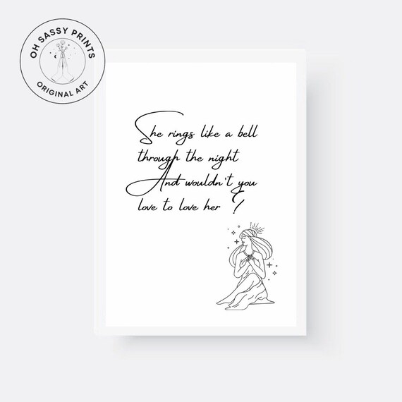 Fleetwood Mac Rhiannon Wall Print Art Lyrics Home Decor Stevie Etsy