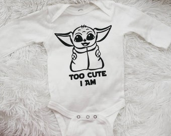 too cute i am yoda onesie