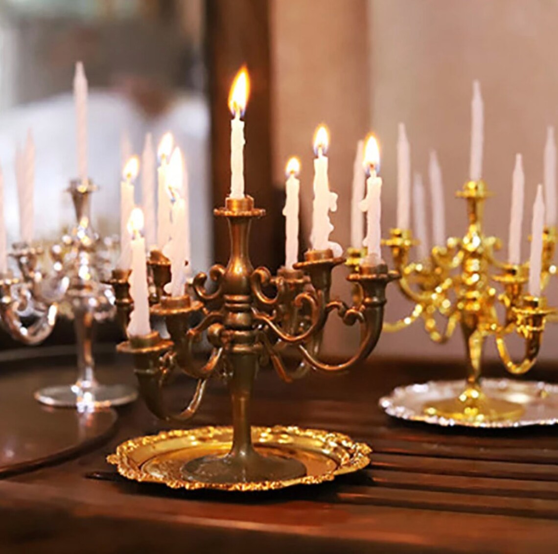 Dollhouse Miniature Candles and Candlestick Etsy