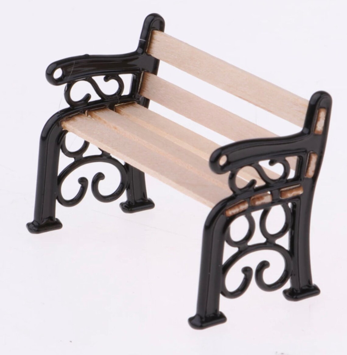 Wooden Park Bench & Street Lamp For 1/12 Dollhouse lot 2 Etsy