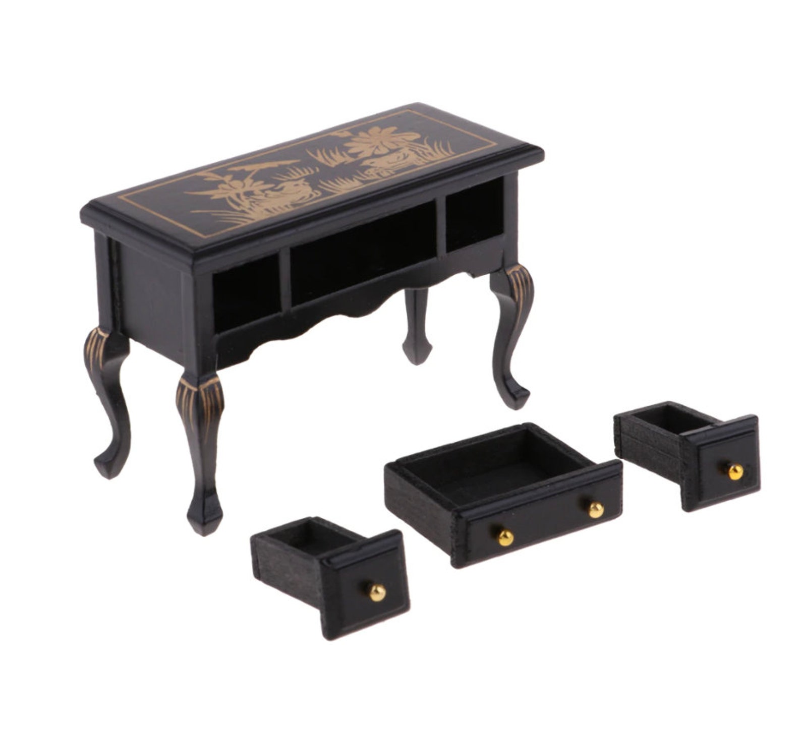 Dollhouse Miniature Vintage Wooden Table Etsy