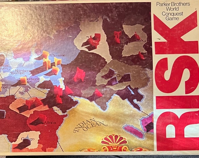 Vintage 1975 Risk Board Game, World Conquest Game, Parker Brothers