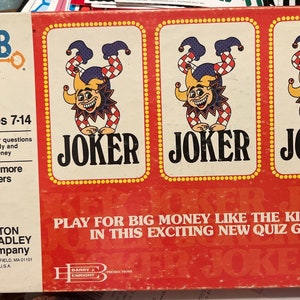 Vintage 1979 Joker Joker Joker Game. Milton Bradley