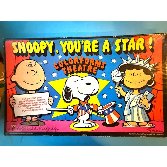 Vintage 1976 Colorforms Snoopy You're a Star Theatre, Toy