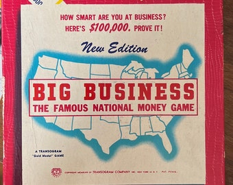 Vintage 1949 Big Business Board Game. Transogram. The Famous National Money Game