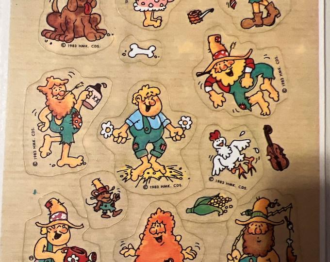 Gros Lot De Stickers Vintage 70-90 Hallmark : Scratch & Sniff, Puffy, Glitter - Multicolores