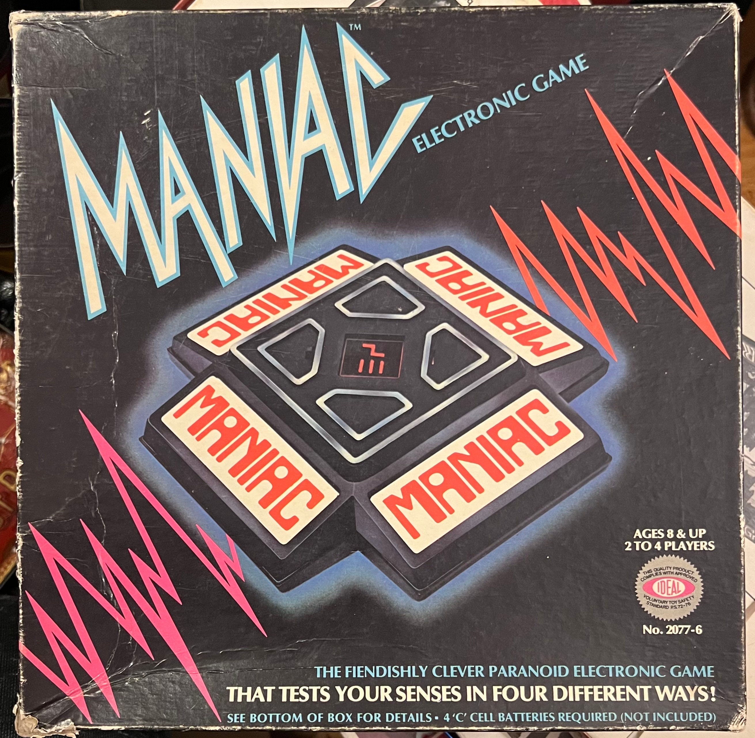 Vintage Maniac Electronic Game. 1980s Ideal Toy Corporation. A Fiendishly Clever Game. Test Your Senses Etsy Canada