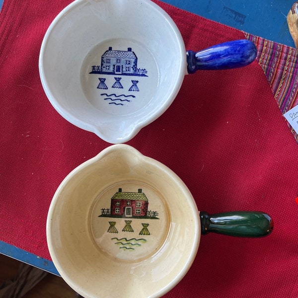 Vintage Metlox Poppytrail, Homestead Provincial Double Spout Gravy Boats. Take Your Pick. Green or Blue