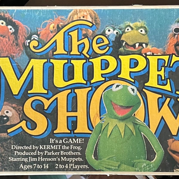 Vintage 1977 The Muppet Show Board Game, Parker Brothers, Incomplete