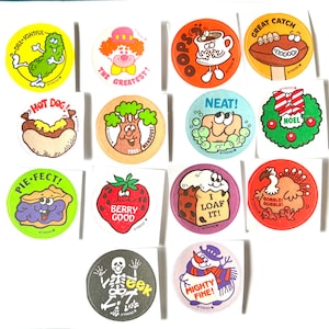 14 Trend Scratch and Sniff Stickers Retro Reproduction, Set 4