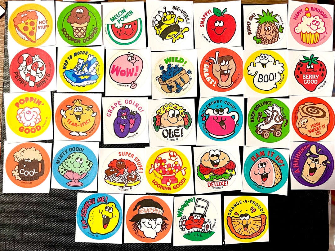 32 Trend Scratch and Sniff Stickers Retro Reproduction Etsy