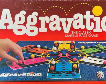 Vintage 1989 Aggravation Marble Board Game from Milton Bradley