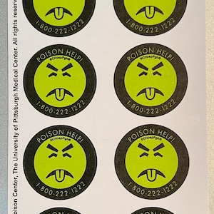 Mr. Yuk Stickers - Etsy