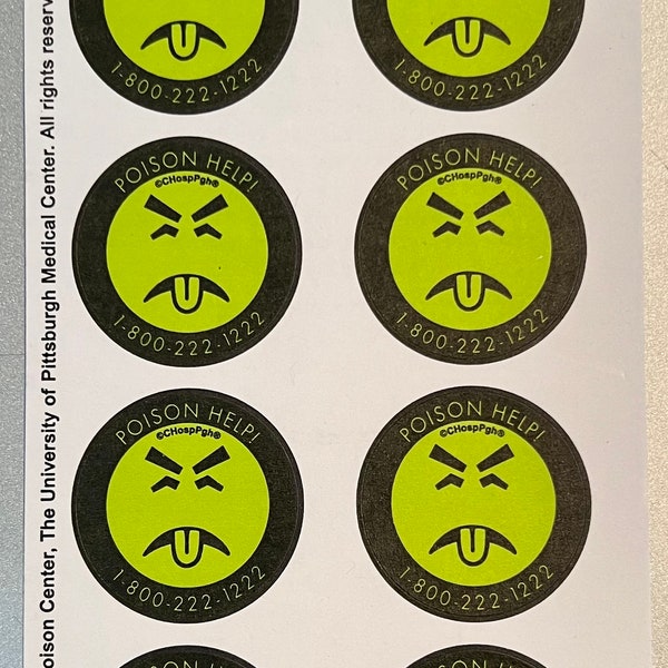 Mr. Yuk Stickers - Etsy