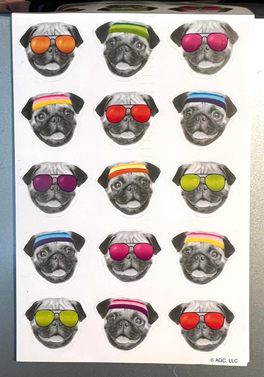 Cool Dogs Sticker Sheet Sunglasses and Sweatbands Etsy