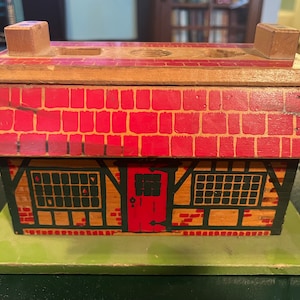 Vintage 1950 Holgate Wooden House Shape Sorter, Jack’s House
