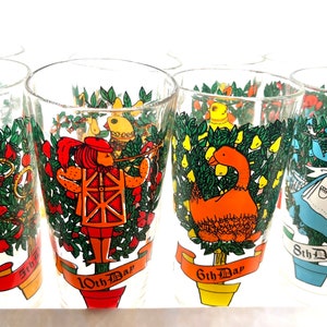Whimsical TWELVE DAYS OF CHRISTMAS Vintage Glasses  Sold Individually –  The Townhouse Antiques & Vintage