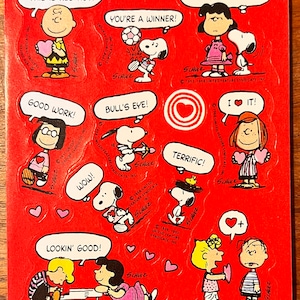 Vintage Peanuts Stickers. 1980s. Hallmark. Great shape.
