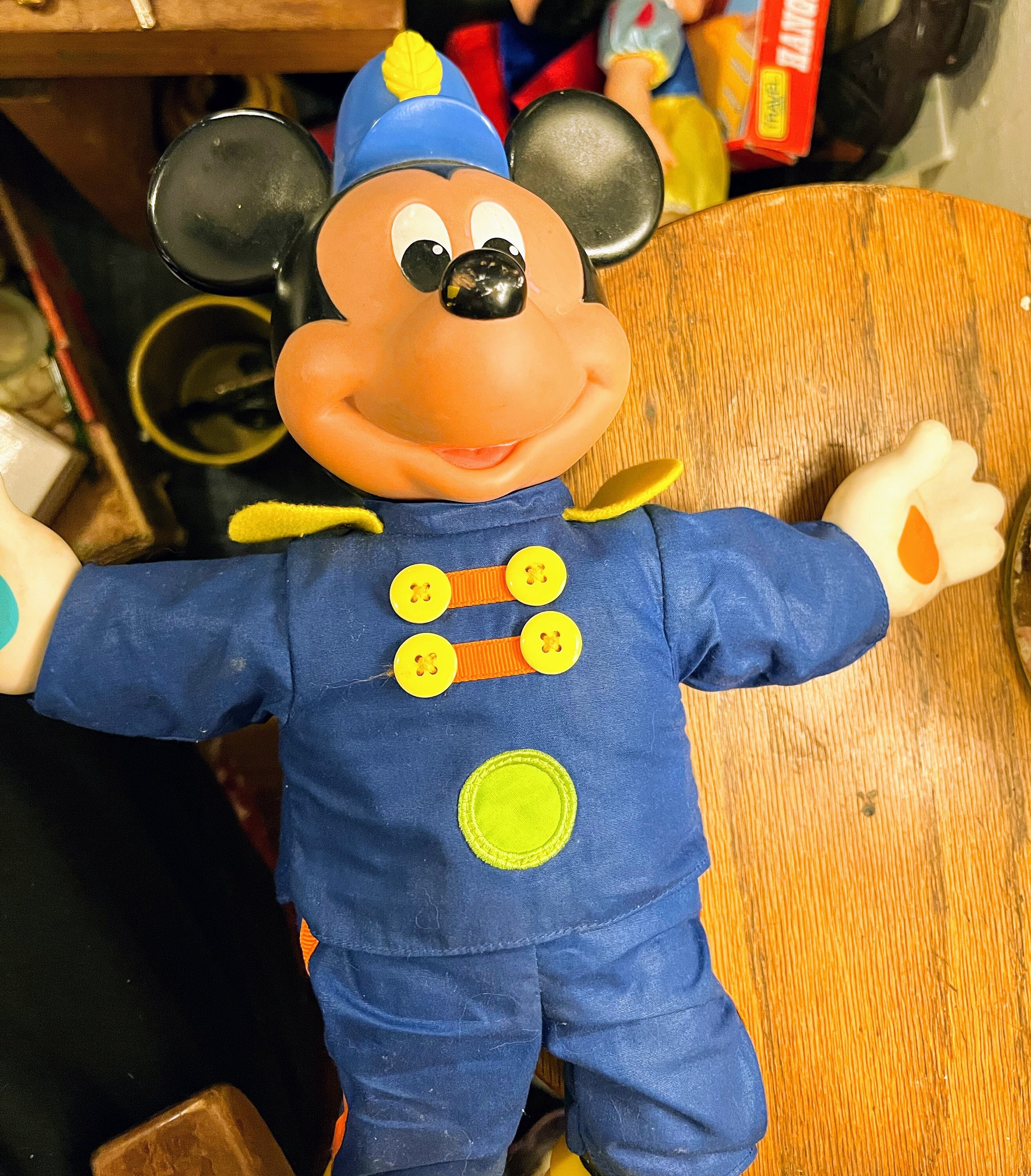Vintage Mickey Mouse Bandleader Plush Doll Band. Mattel