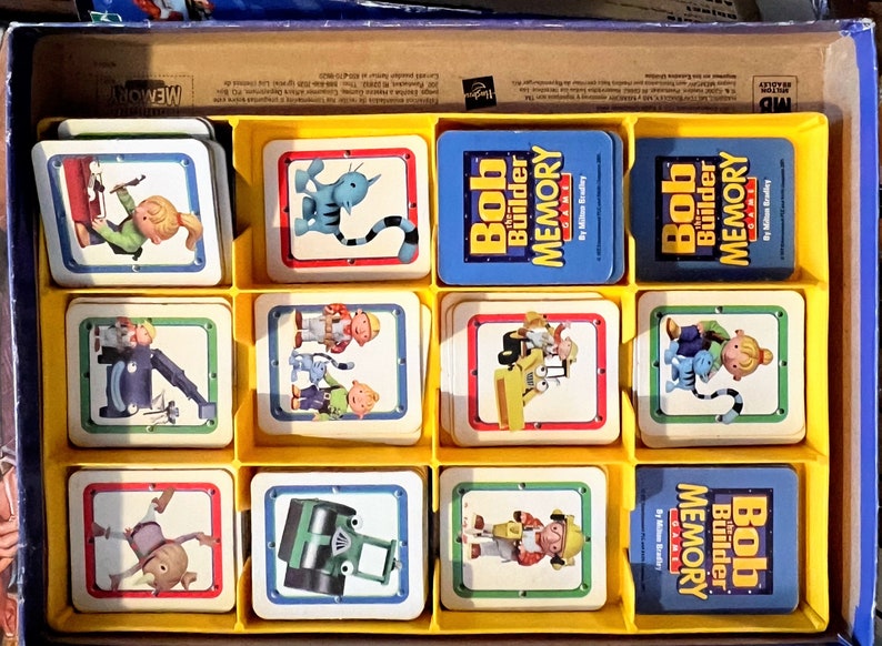 Vintage Bob the Builder Memory Game. 2001. Milton Bradley / - Etsy
