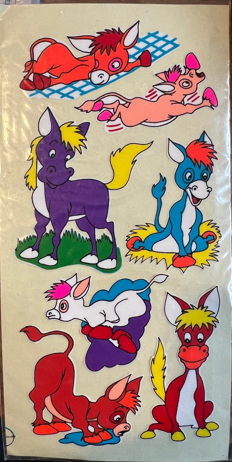 Vintage 1970s Animal Donkey Horse Temporary Tattoos - Etsy