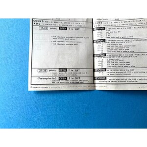Vintage 1960s Bridgepoint Point Count Summary Sheet, Bridge Card Game ...