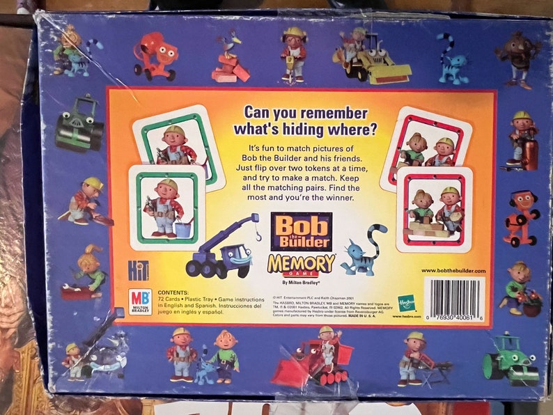 Vintage Bob the Builder Memory Game. 2001. Milton Bradley / - Etsy