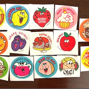 14 Trend Scratch and Sniff Stickers Retro Reproduction. Option 2