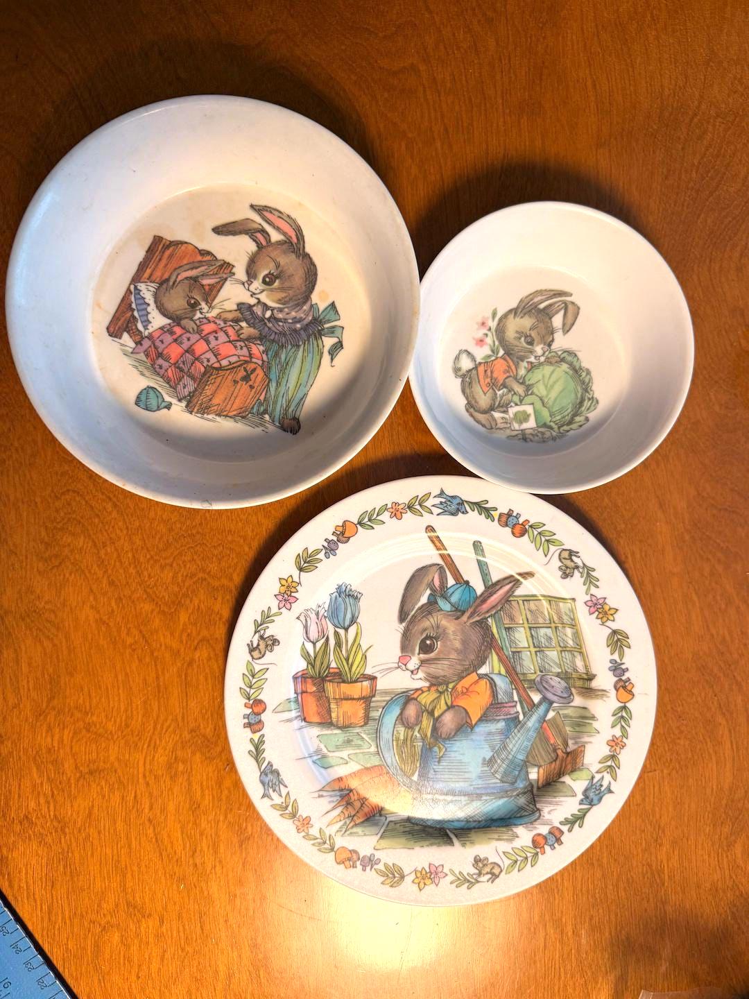 * old vintage ❀* kids プレート 20cm プレート (a) Kids Melamine Dinnerware Vintage - Etsy