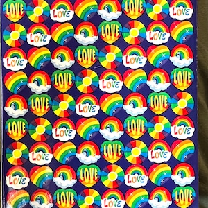 Rainbow Love Heart Sticker Sheets