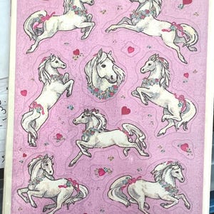 Vintage 80s Horse Sticker Sheets. Hallmark Ambassador