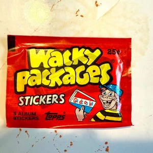 Vintage 1986 Wacky Packages Stickers Pack