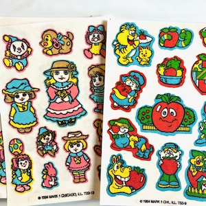 Vintage 1984 Scratch and Sniff Temporary Tattoo; Your Choice, Girls or Apples
